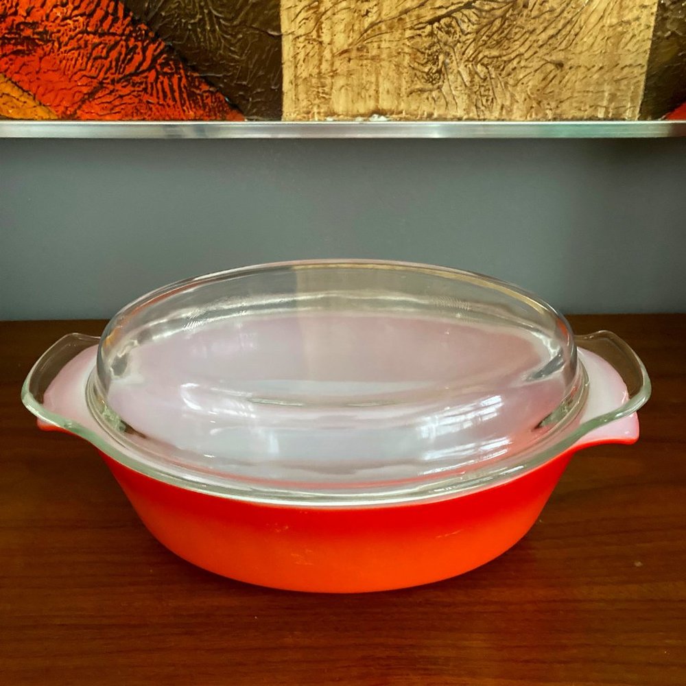Vintage Fire King lidded casserole dish